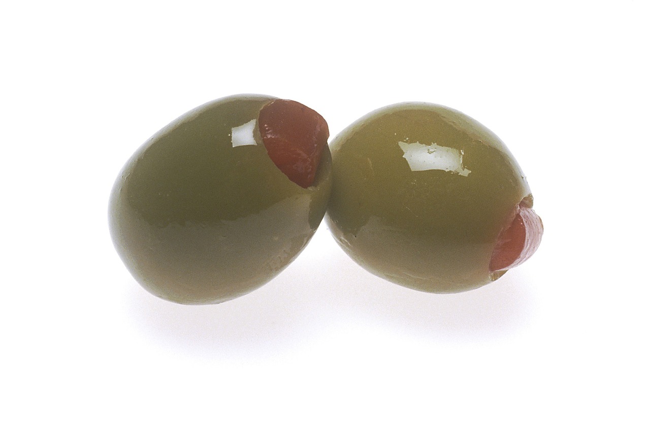 green olives stuffed pimento free photo