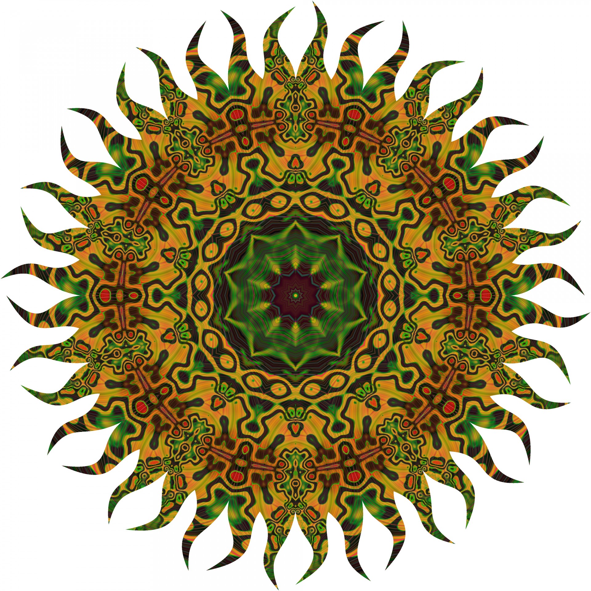 kaleidoscope flower ornament free photo