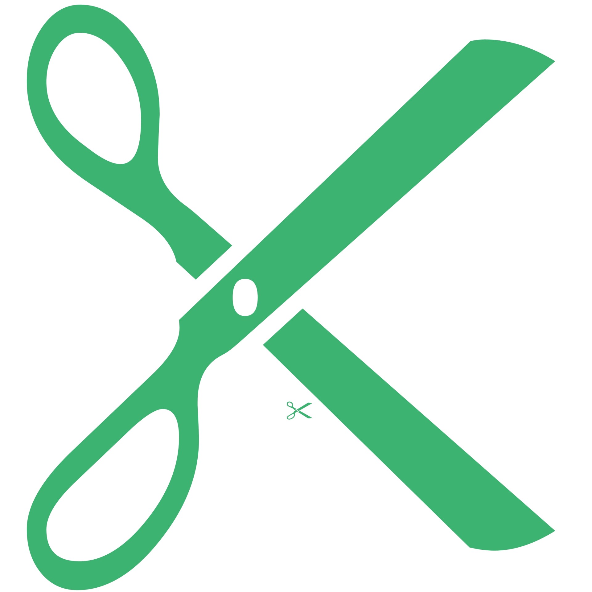 green scissors drawing free photo