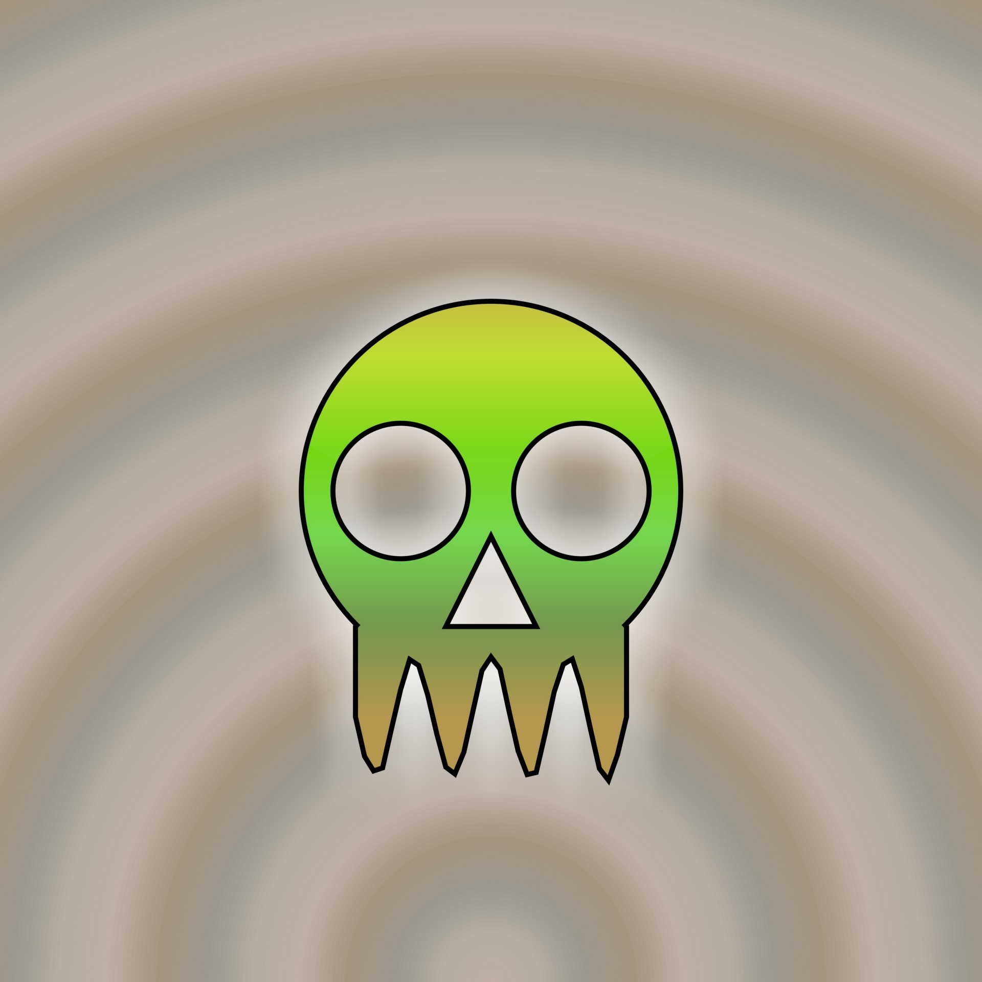 skull drawing green free photo