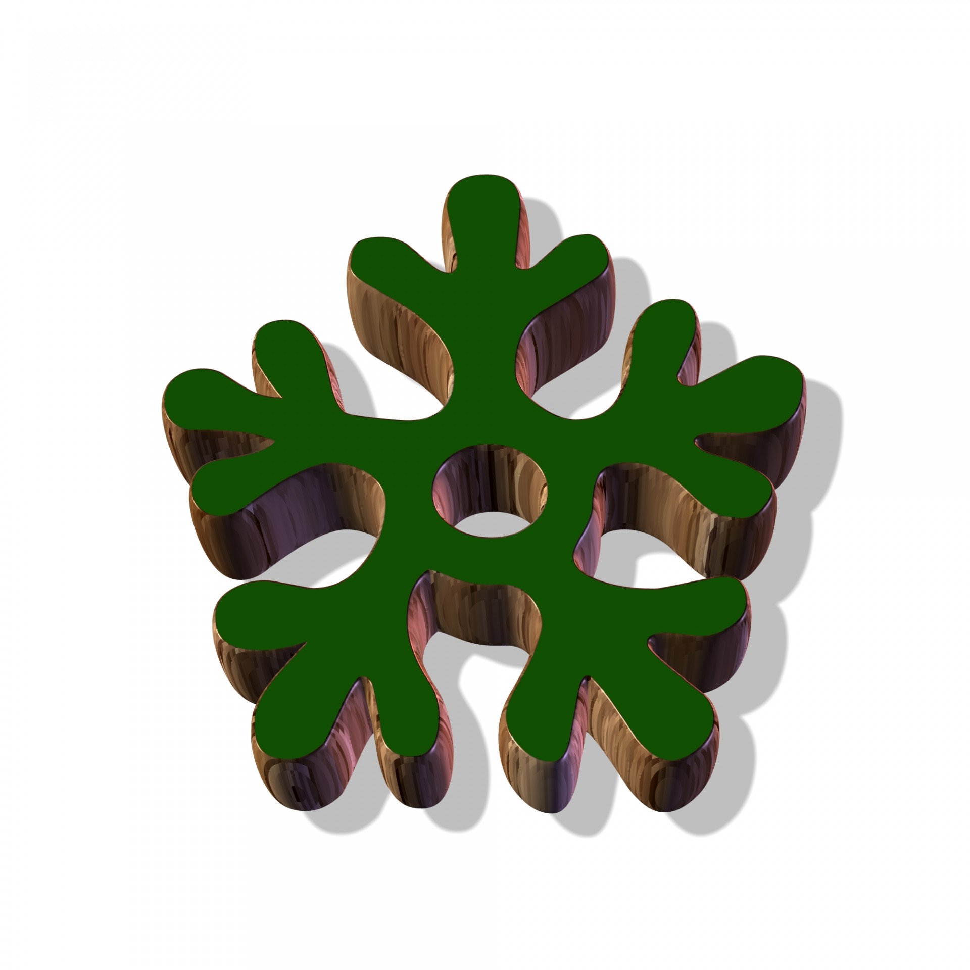 green snowflake symbol free photo