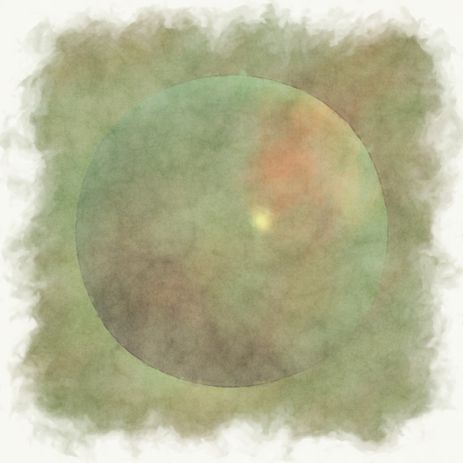 green sphere watercolor free photo