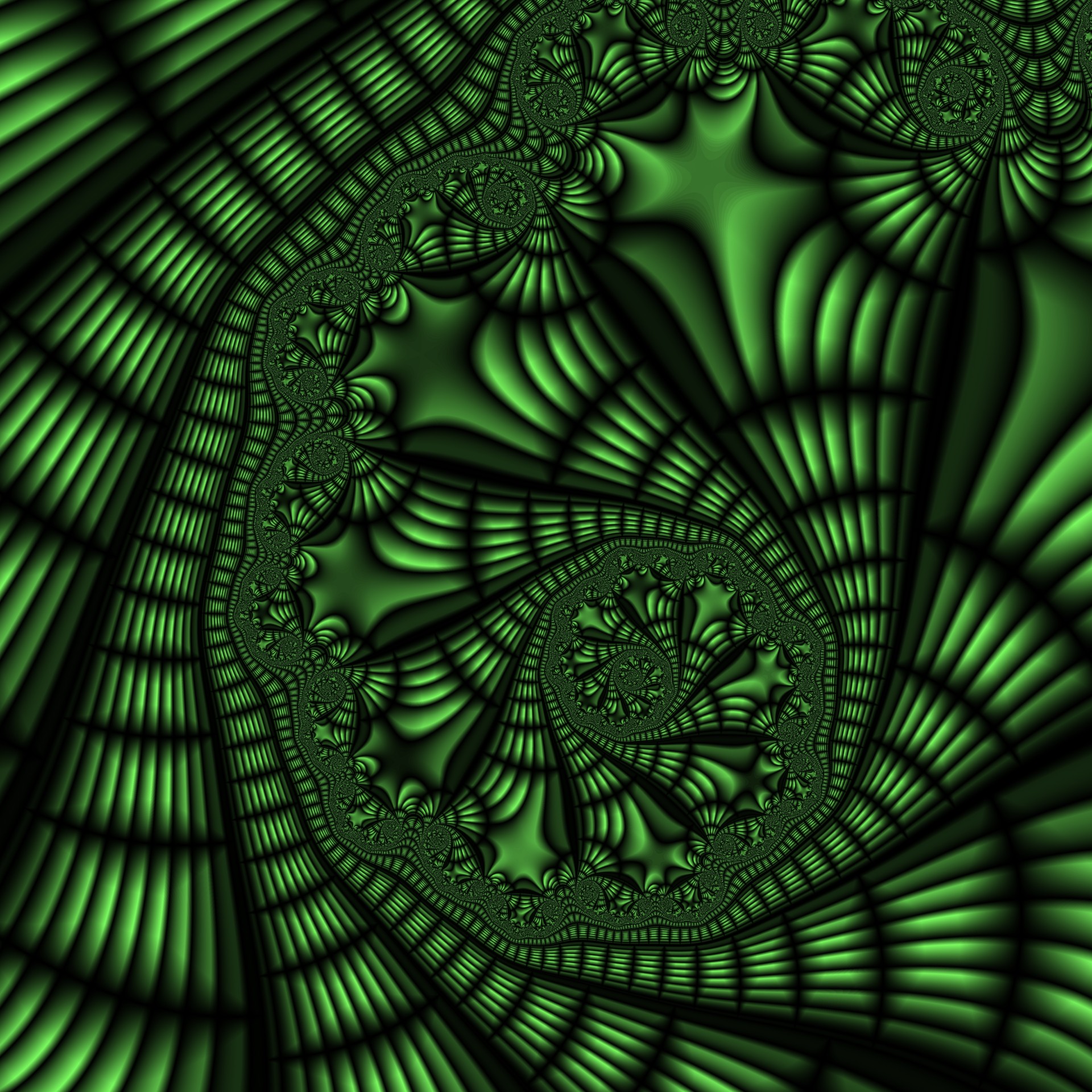 fractal drawing green free photo