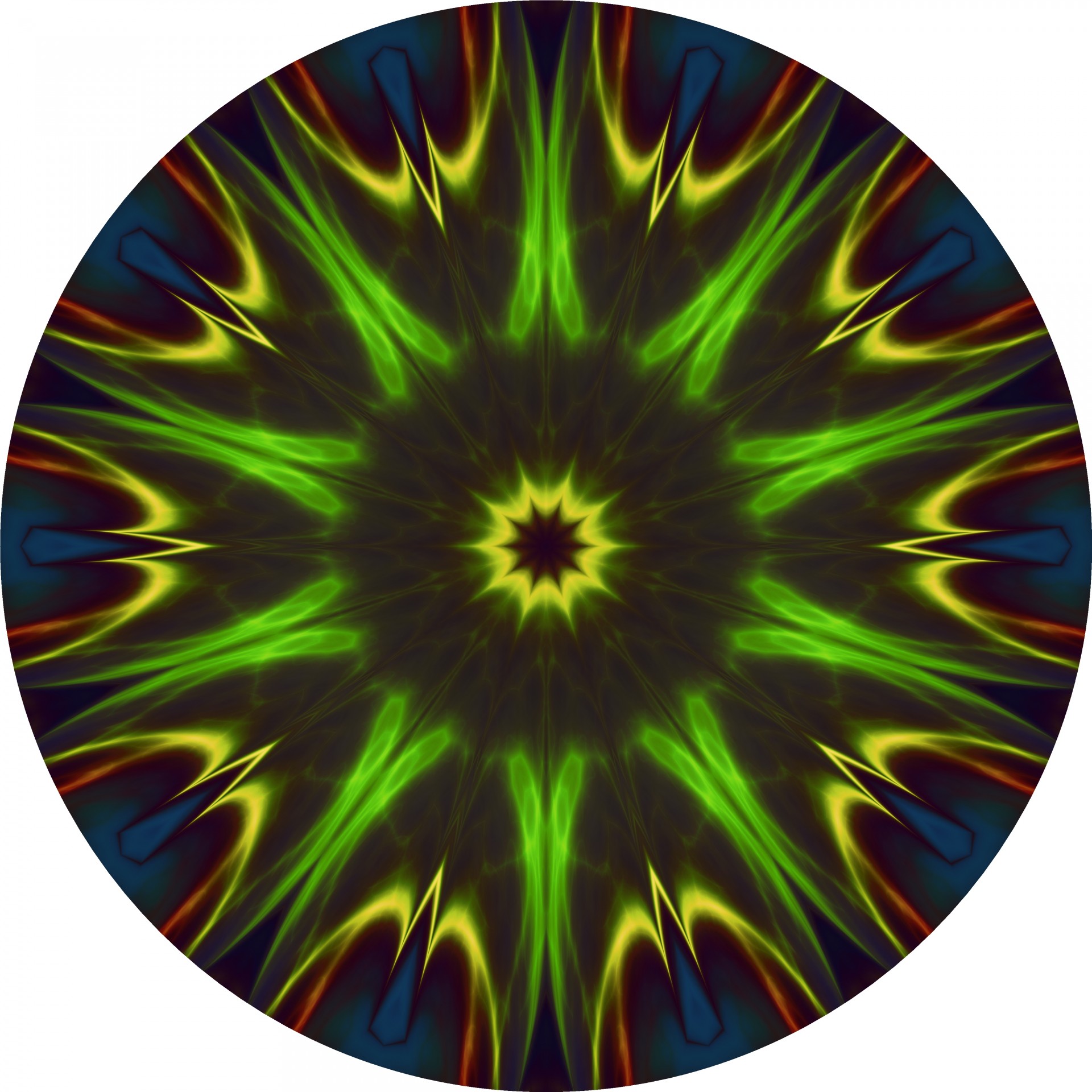 green star kaleidoscope free photo