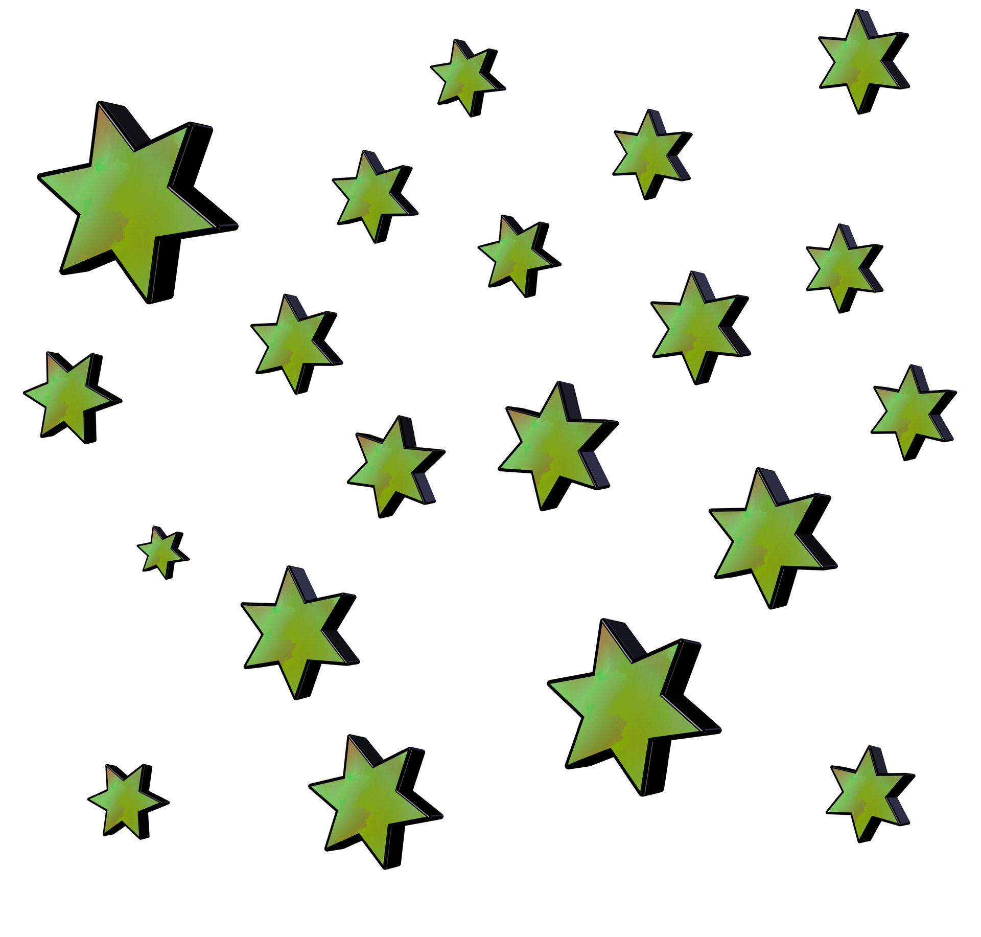 3d,green,stars,isolated,white,background,green stars,free pictures, free ph...