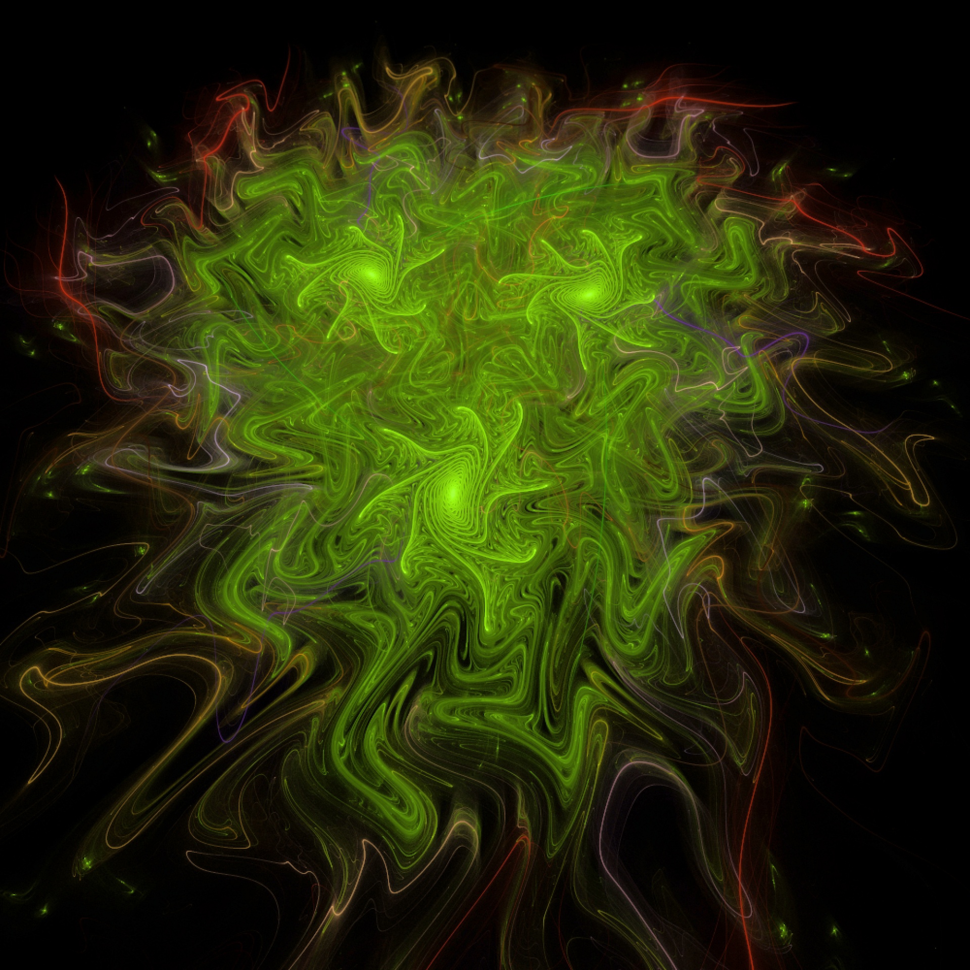 green swirls abstract free photo