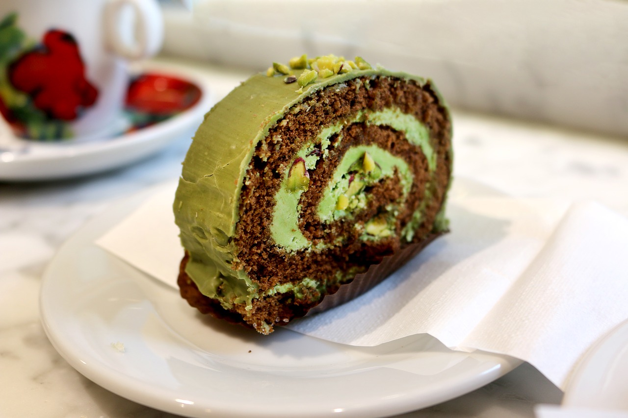 green tea cake  cake  desert free photo