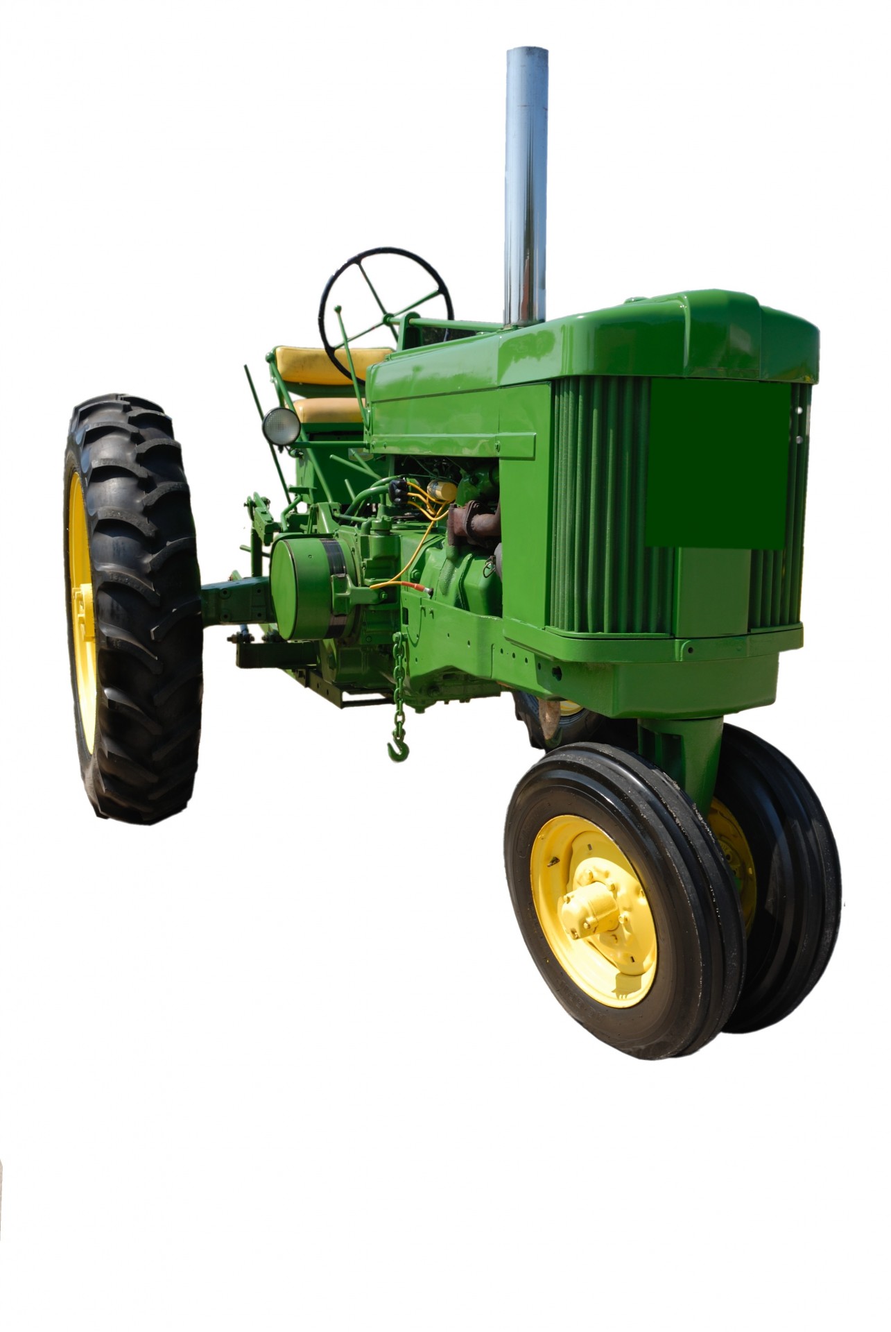 tractor green isolated free photo