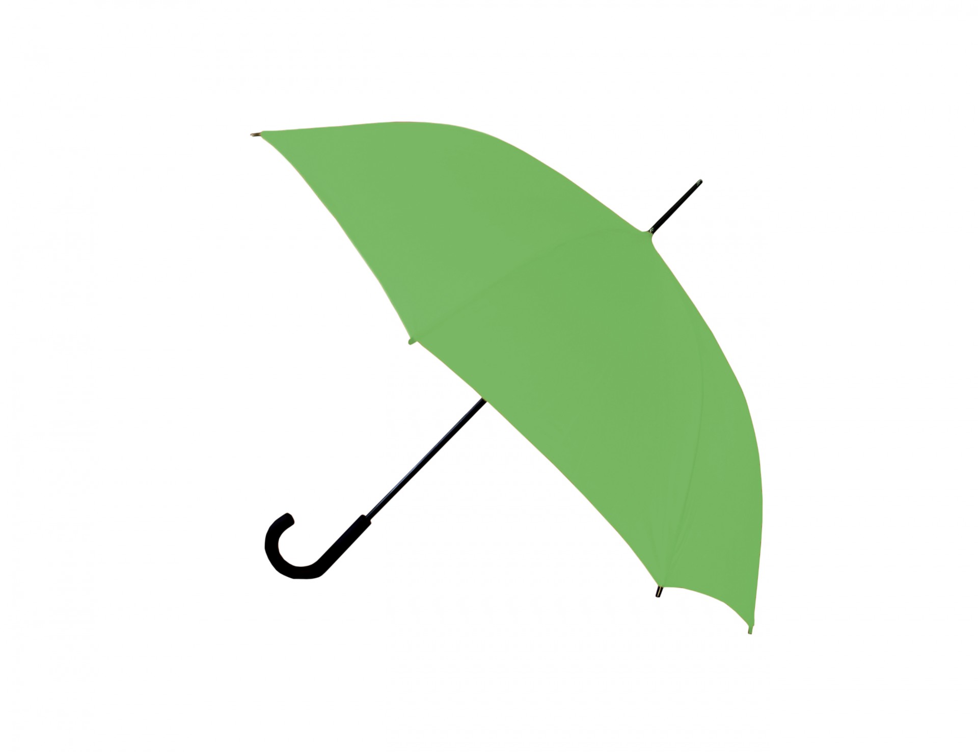Зеленый зонт на прозрачном фоне