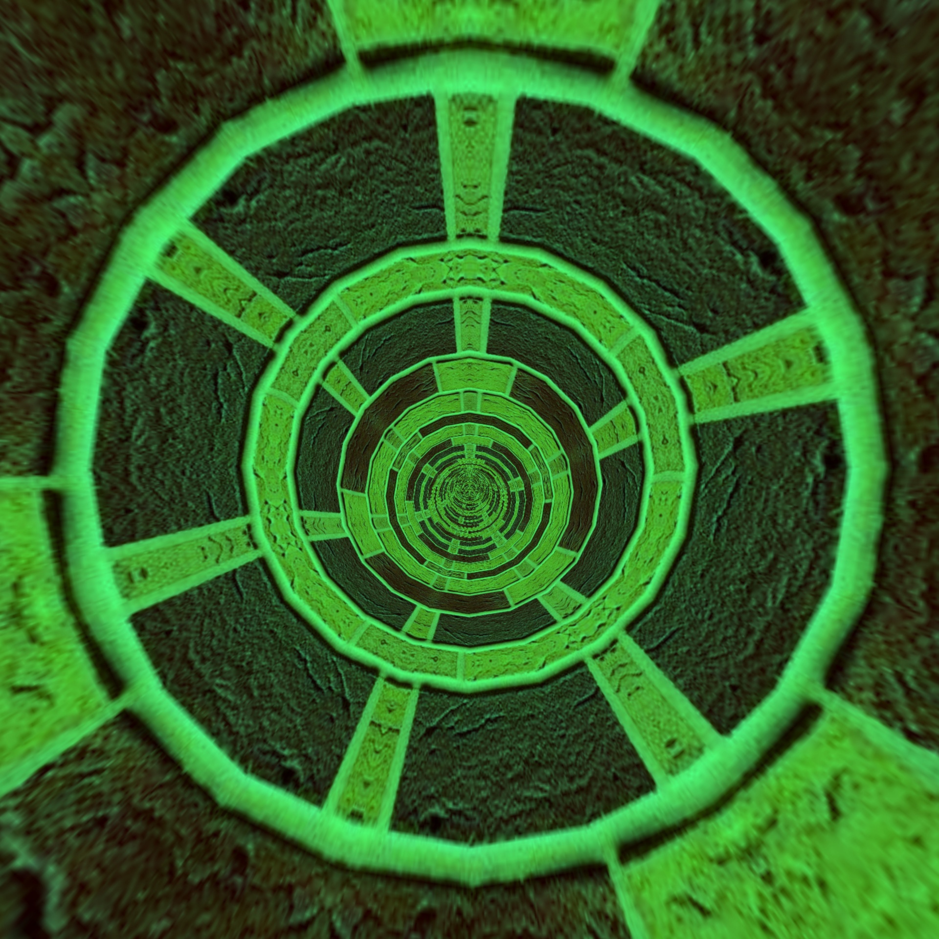 wallpaper concentric green free photo