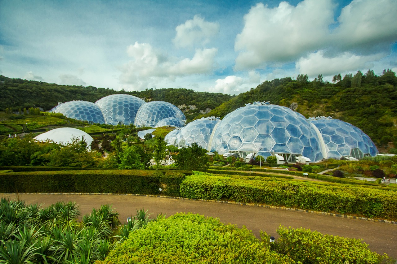 greenhouse eden project cornwall free photo