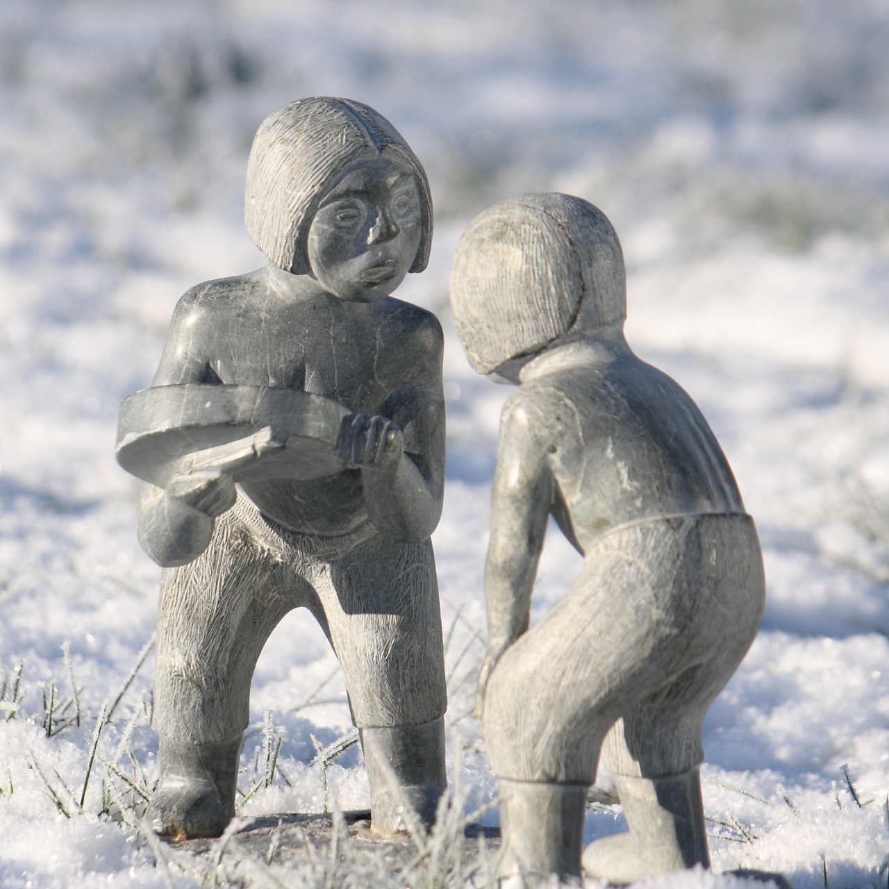 greenland soapstone figure free photo