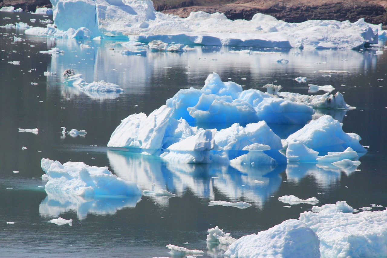 greenland  fjord  icebergs free photo