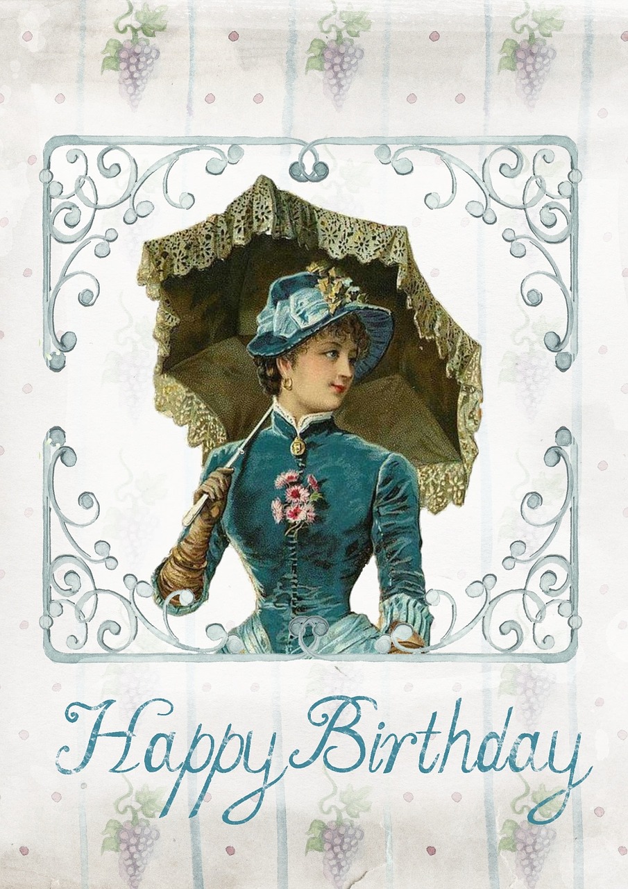 greeting card birthday vintage free photo