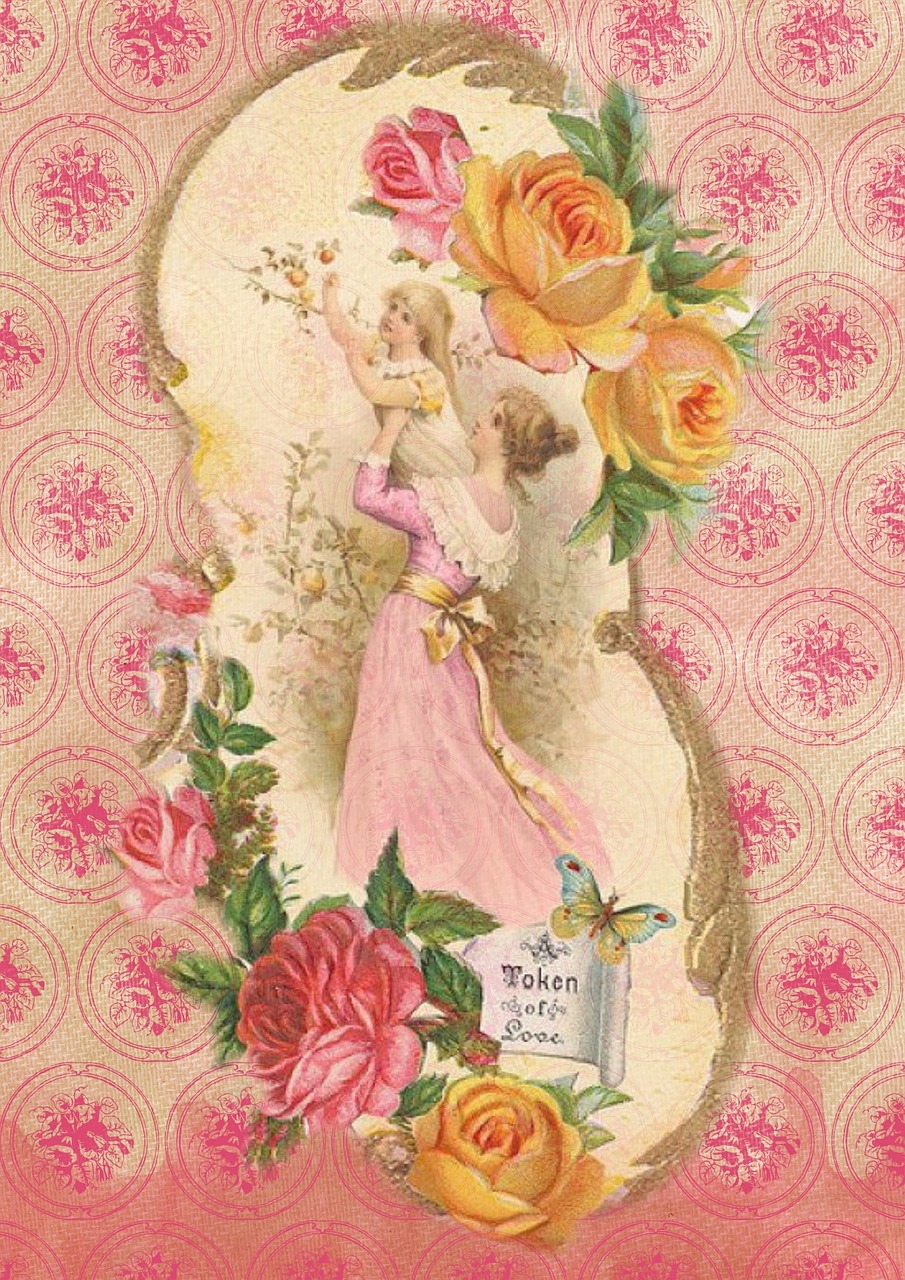 greeting card vintage rose free photo