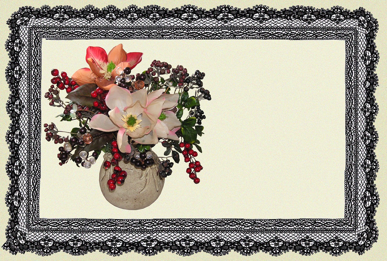 greeting card flower bowl free photo