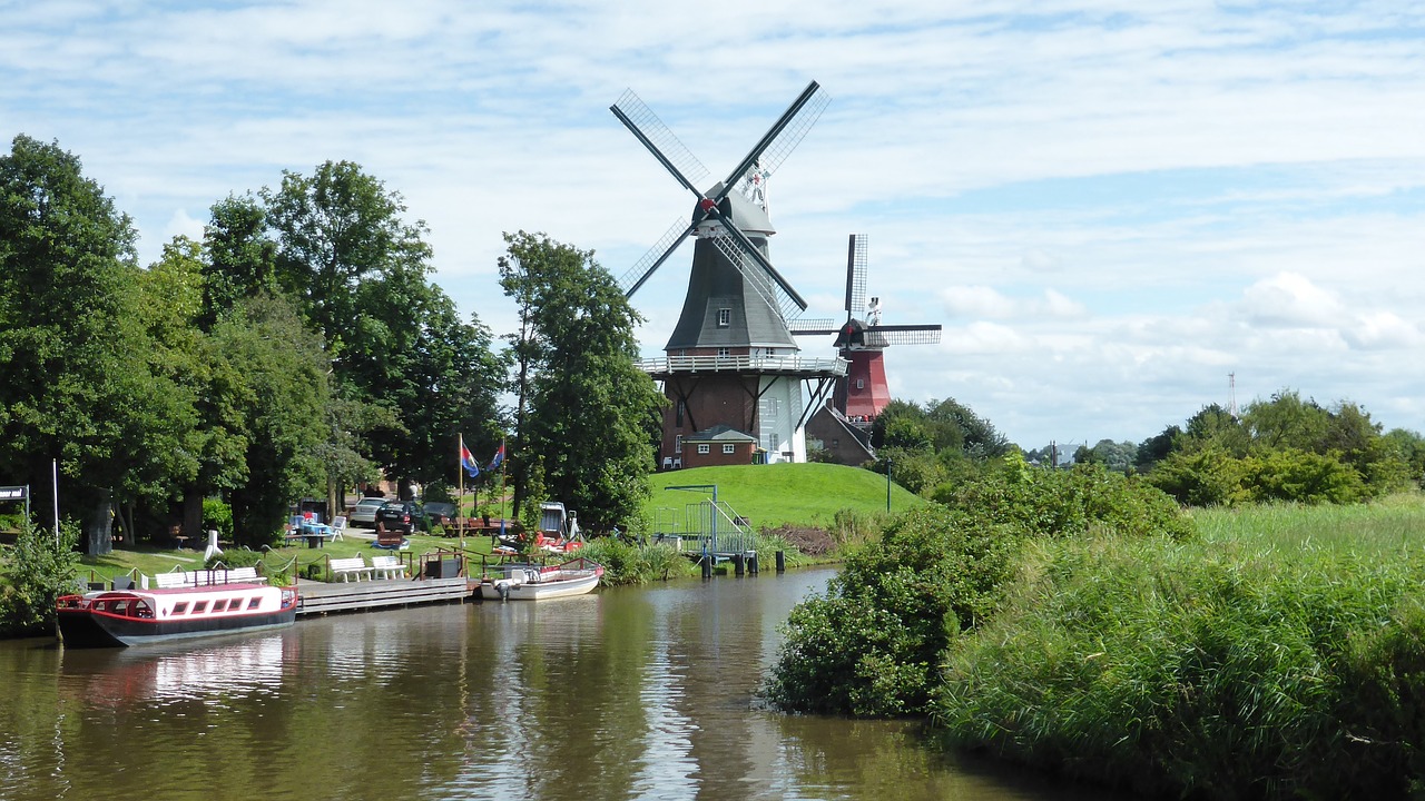 greetsiel east frisia windmill free photo