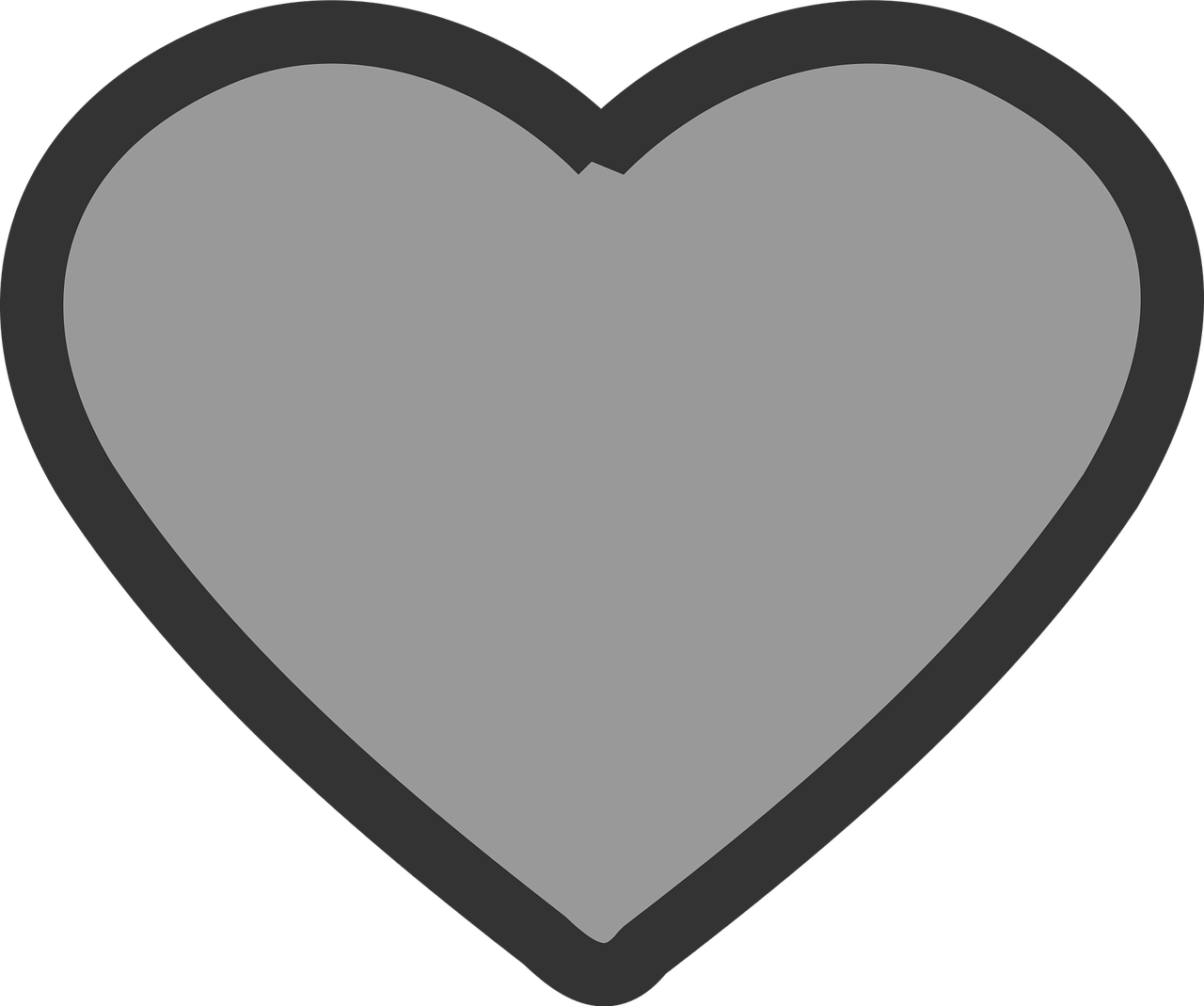 grey hart icon free photo