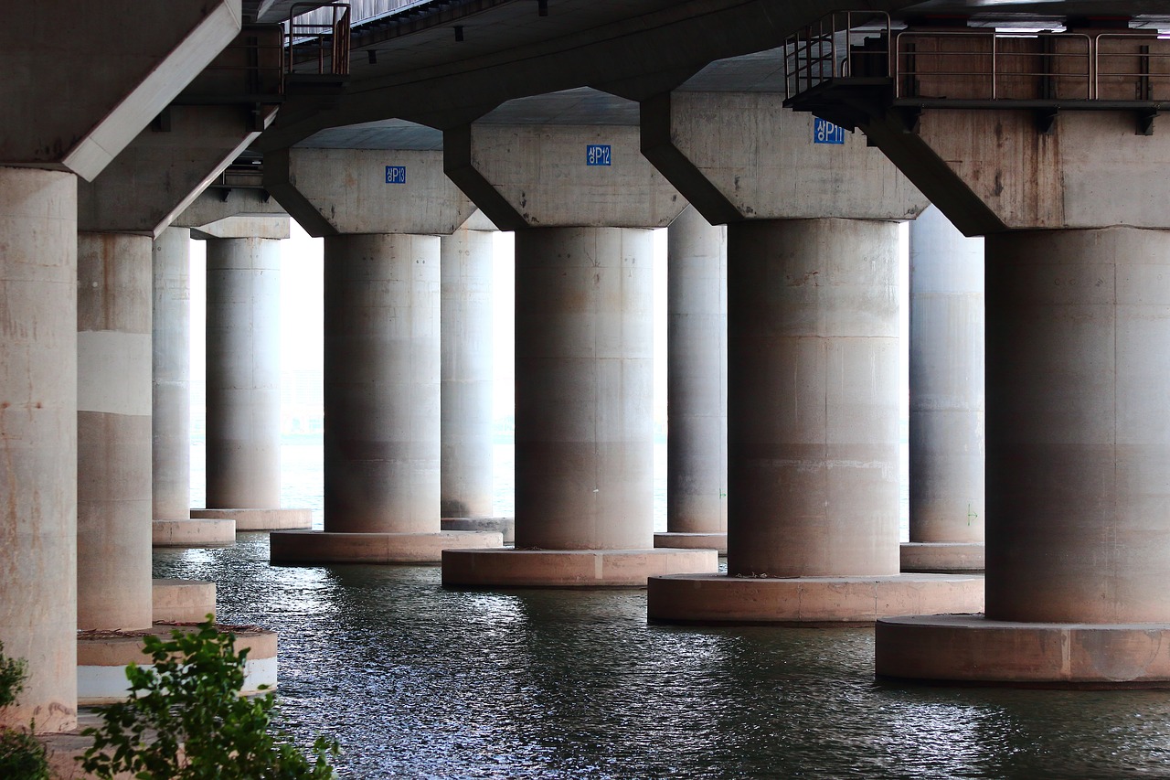 grey  bridge  under free photo