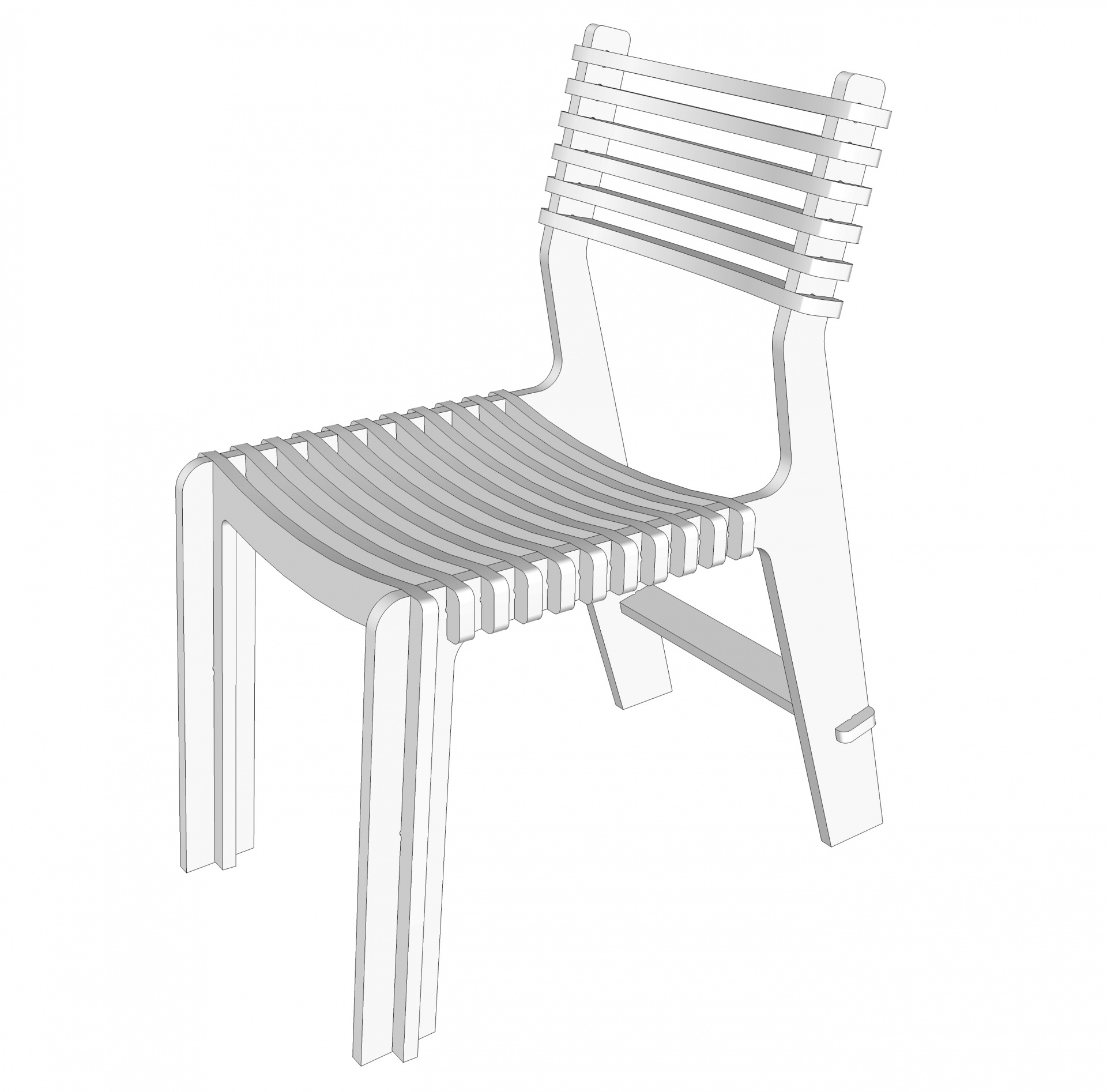 3d plastic chair free photo