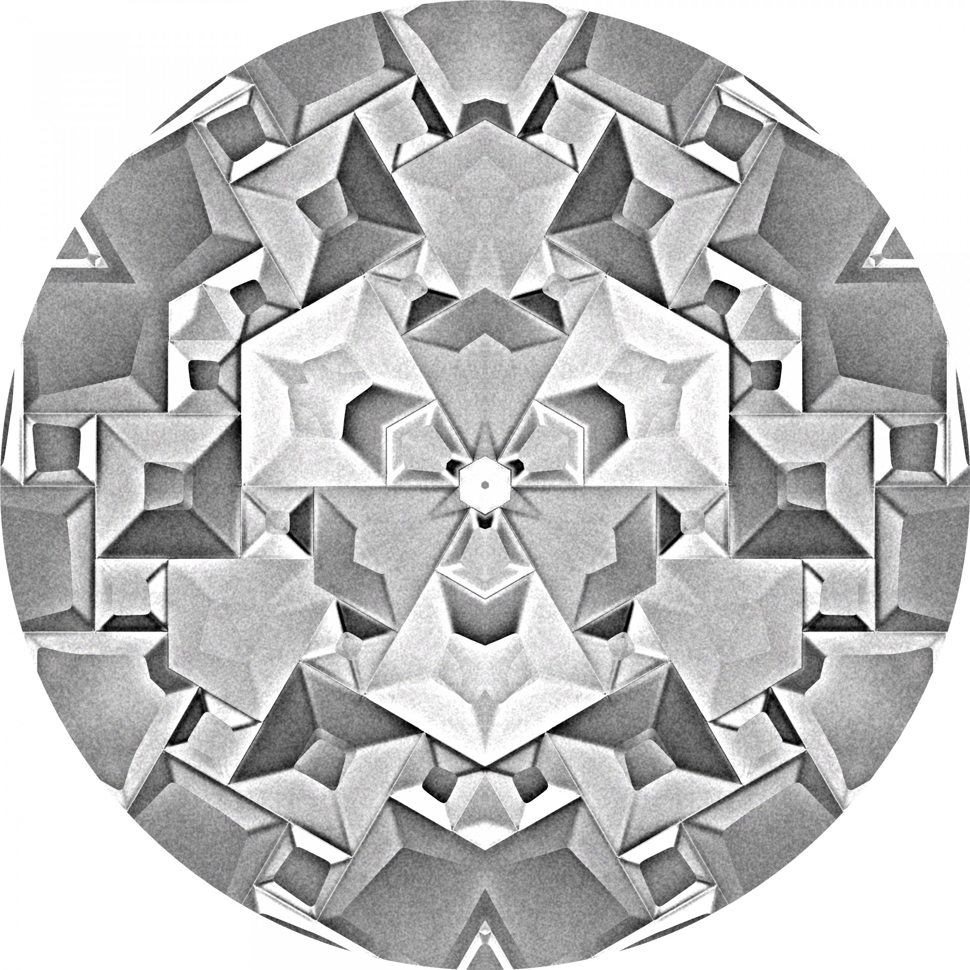 grey circle kaleidoscope free photo