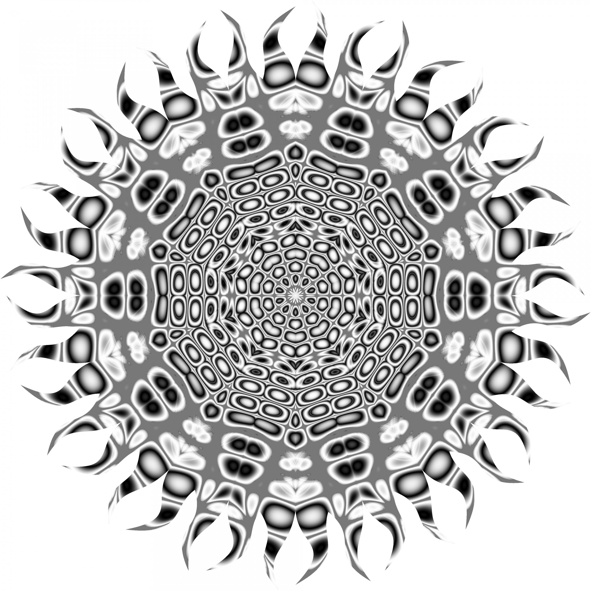 grey sun kaleidoscope free photo