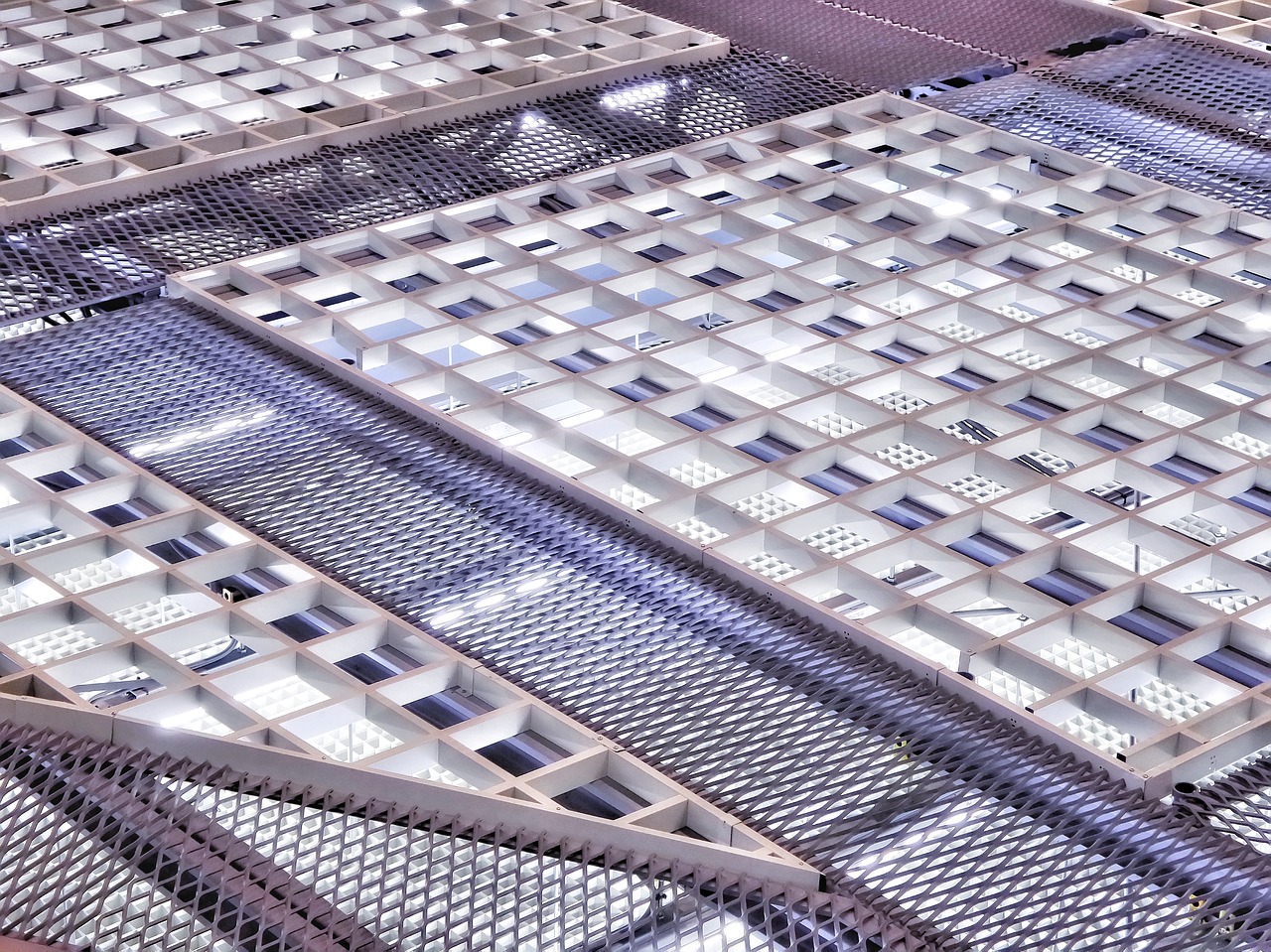 grid metal structure free photo