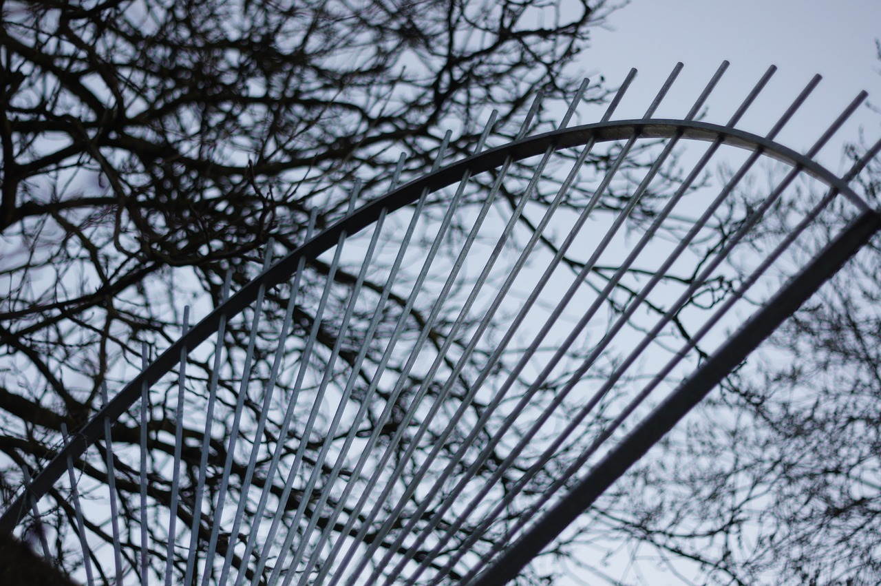 grid fence rays free photo