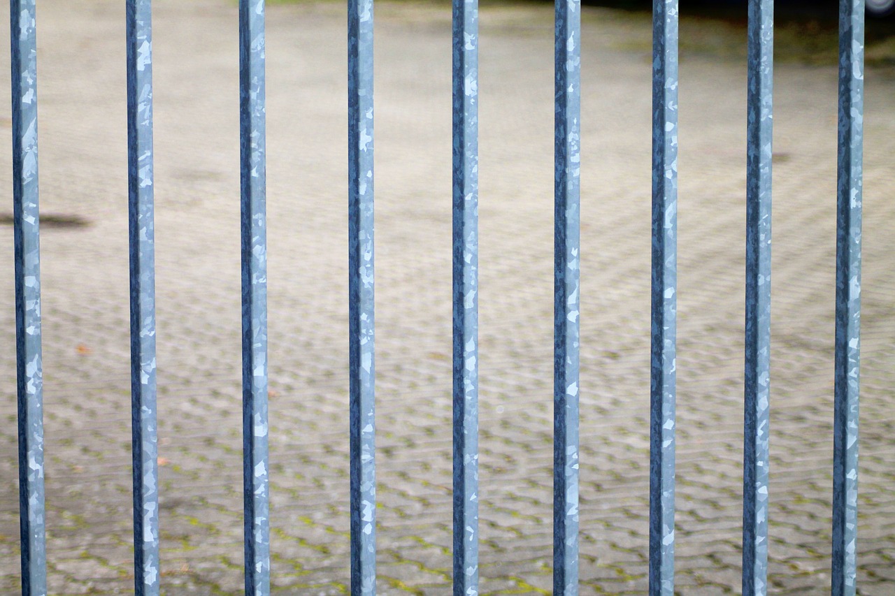 grid goal iron railings free photo