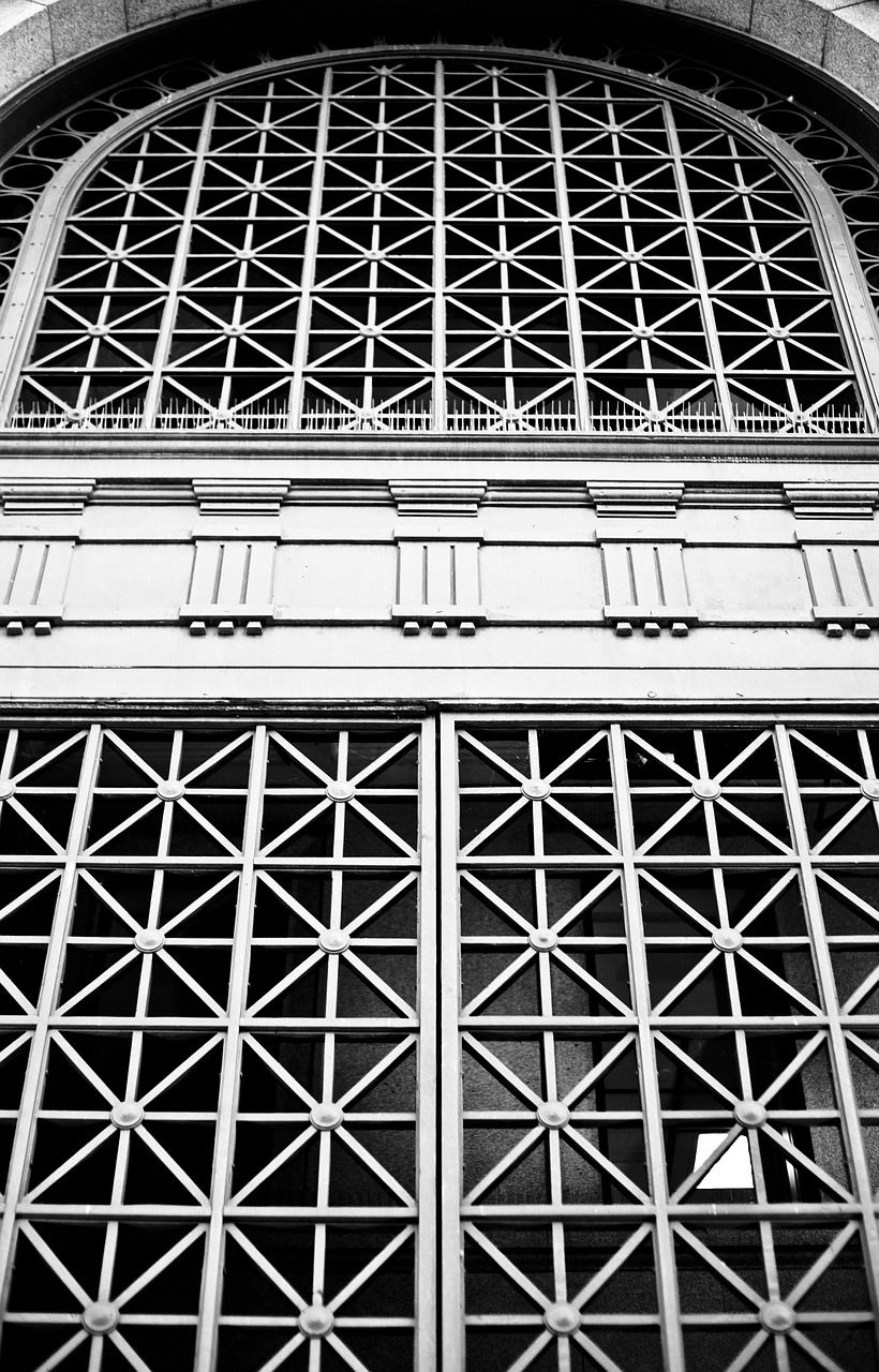 grid metal door free photo