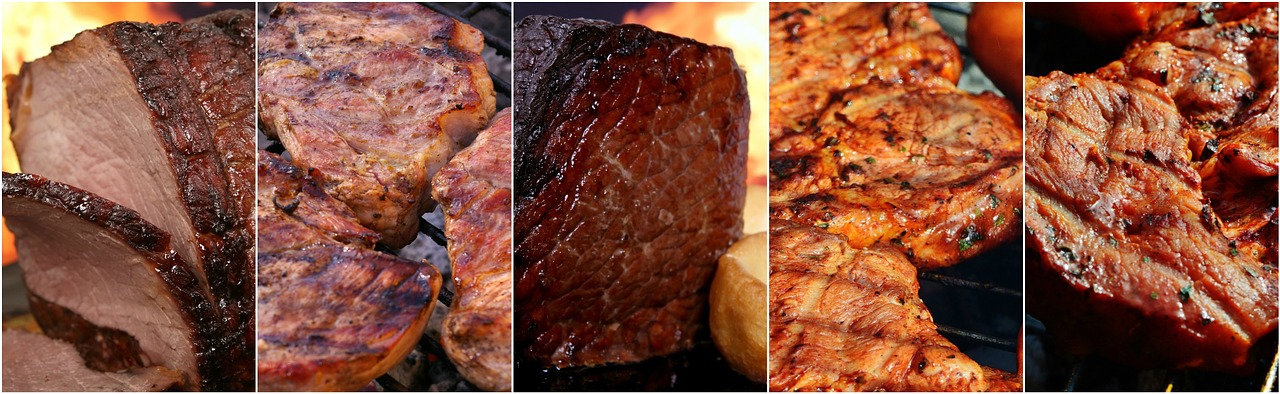 grill collage meat free photo