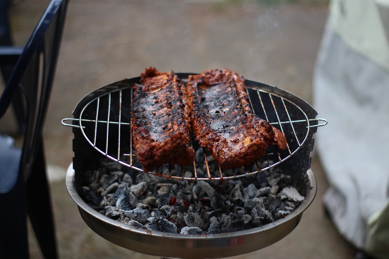 grill spare ribs summer free photo