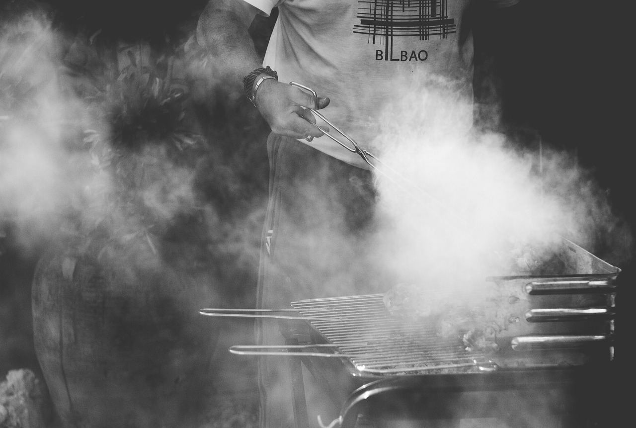 grill smoke people free photo