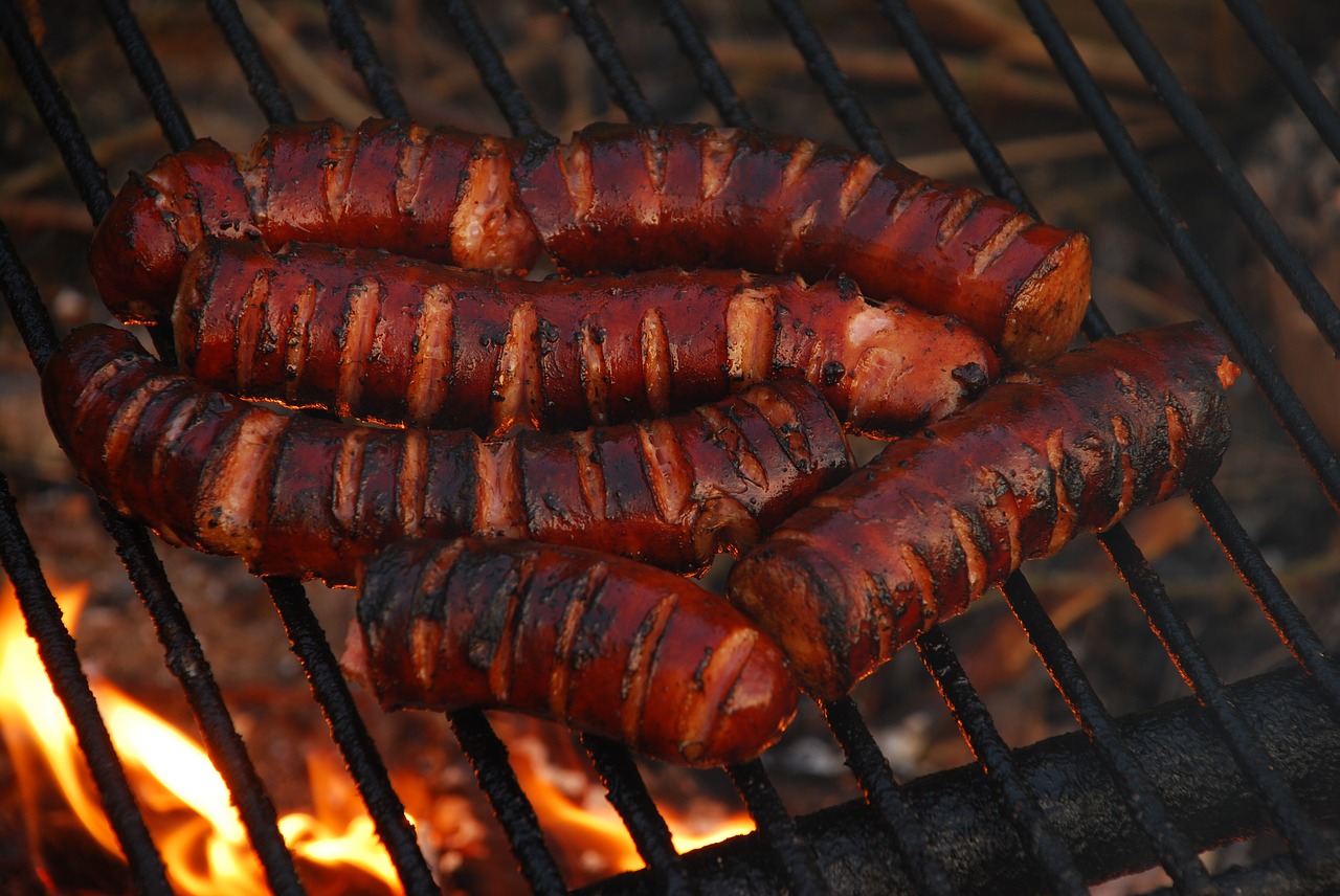 grill  sausage  fire free photo