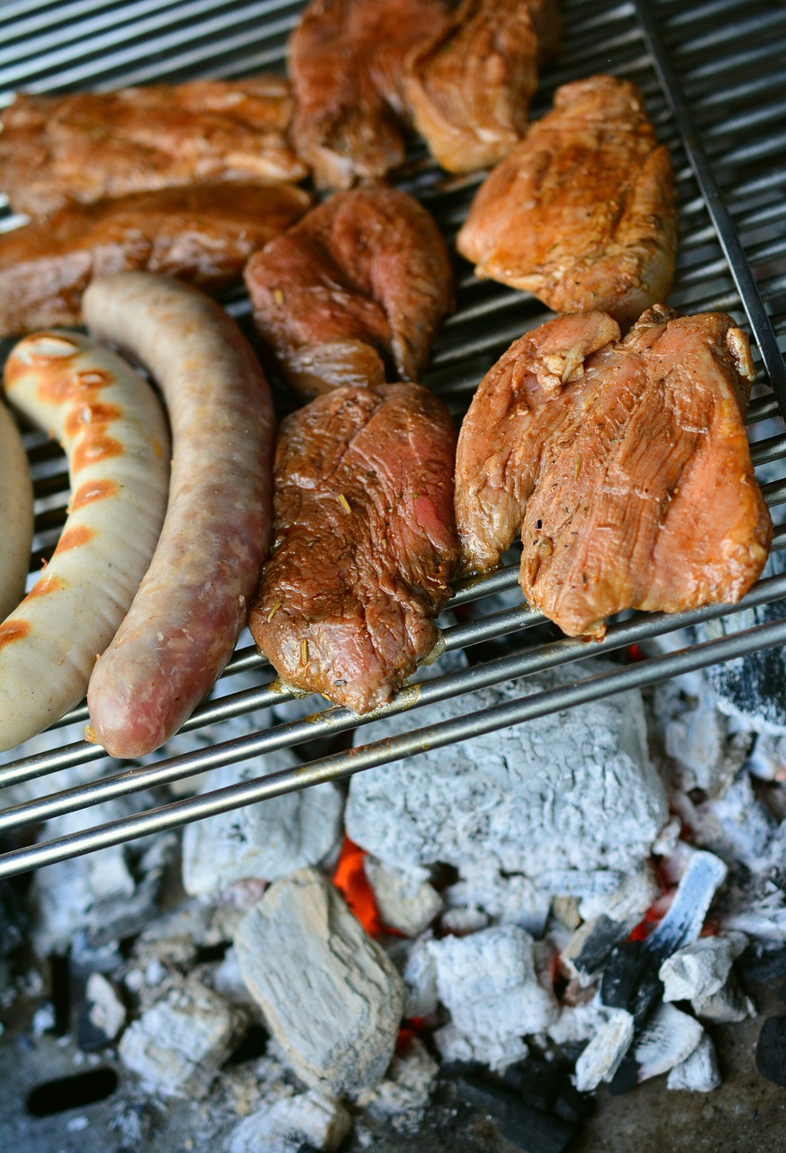 grilling sausage meat barbecue free photo
