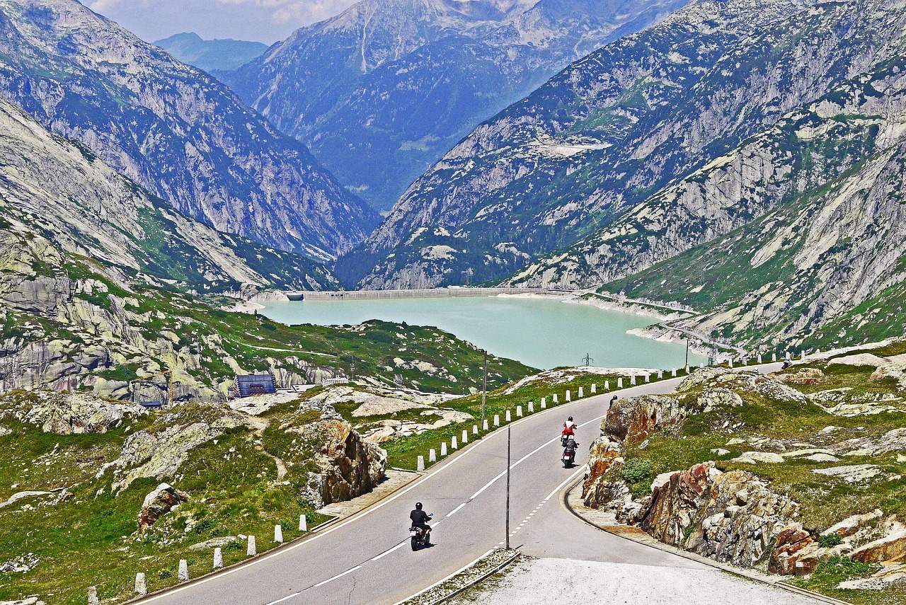 grimsel pass grimselsee pass road free photo