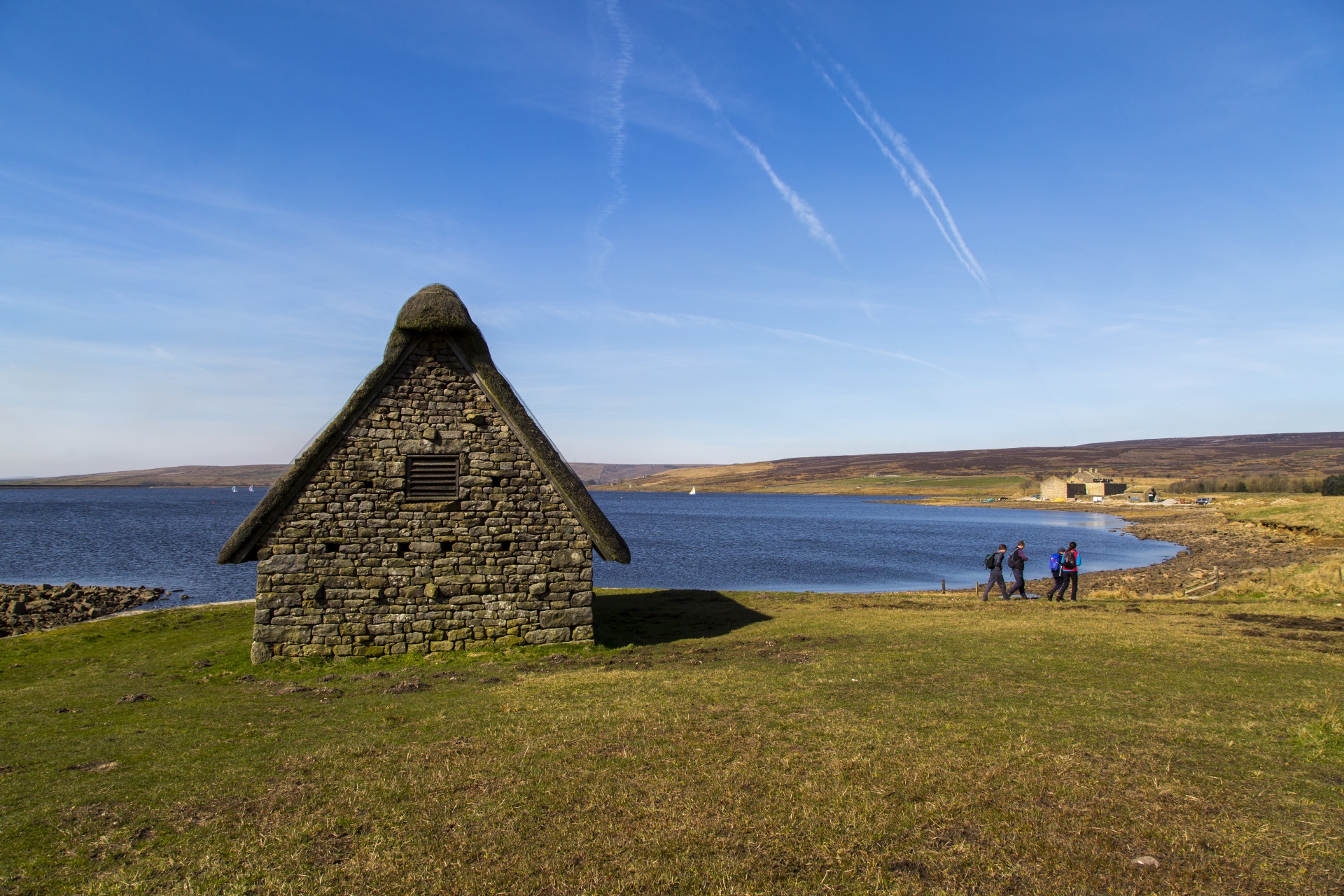 grimwith reservoir water free photo