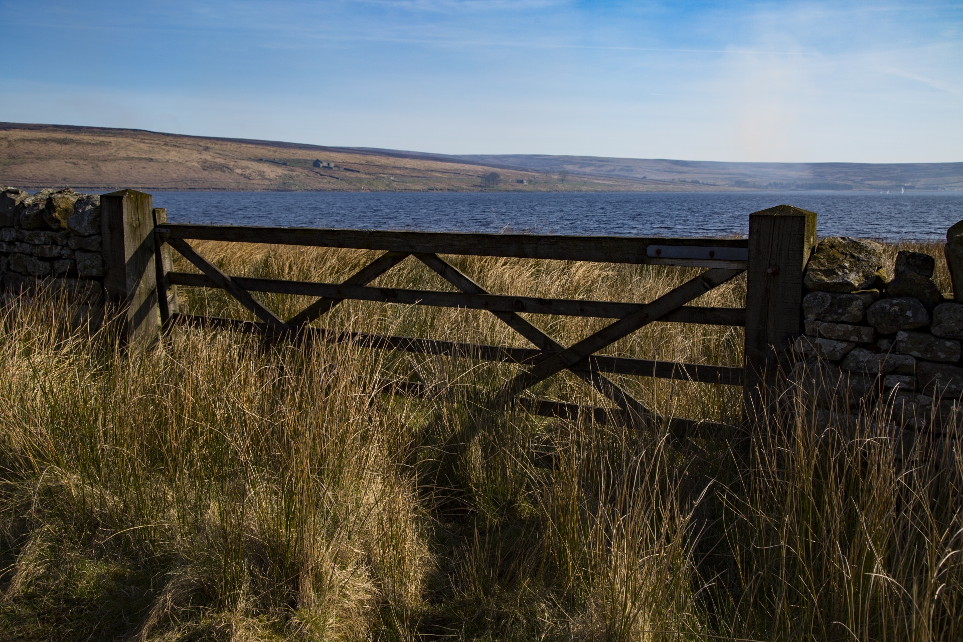 grimwith reservoir water free photo