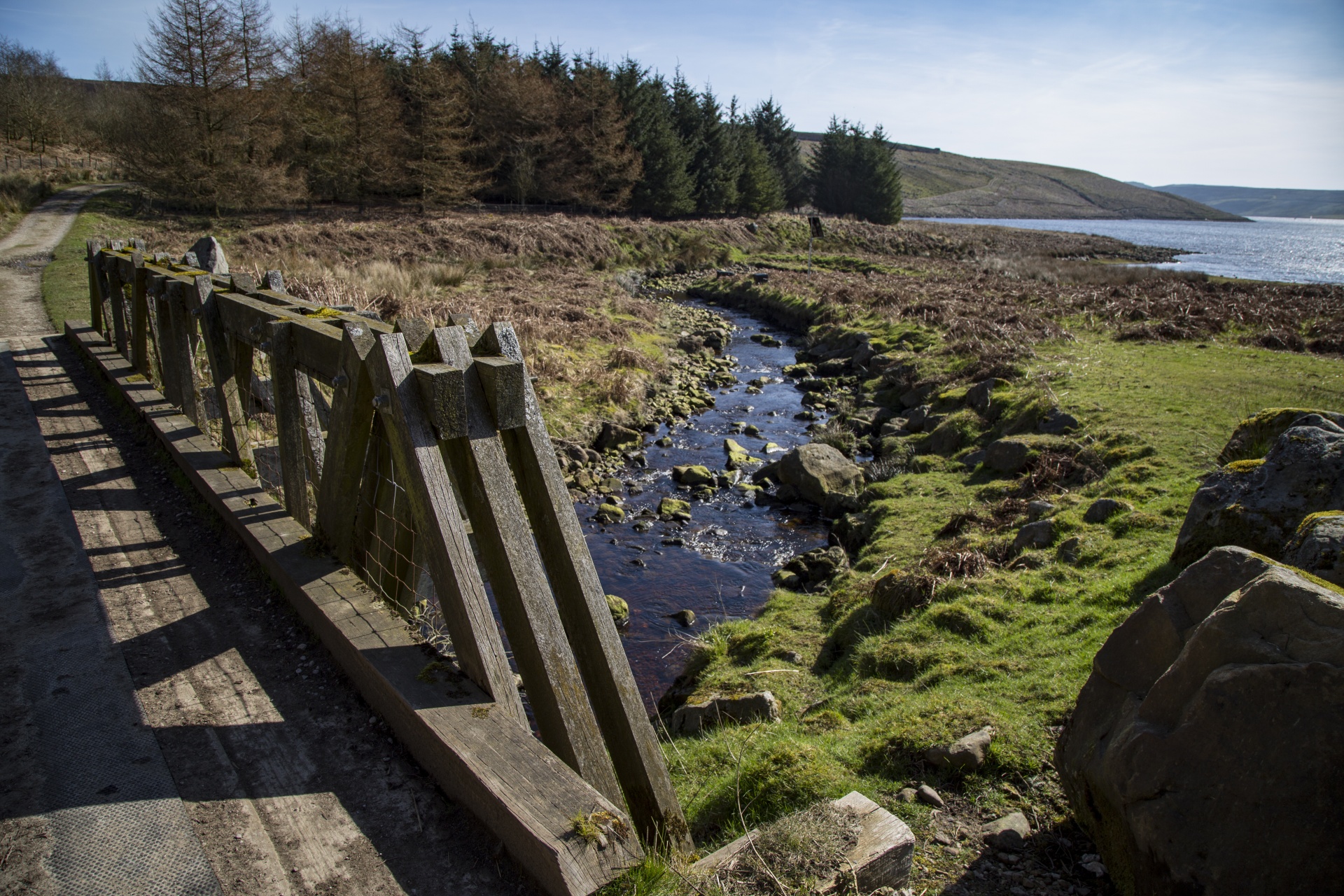 grimwith reservoir water free photo