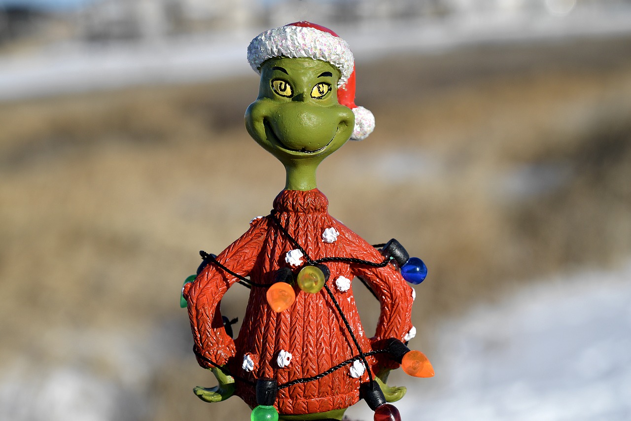 grinch christmas green free photo