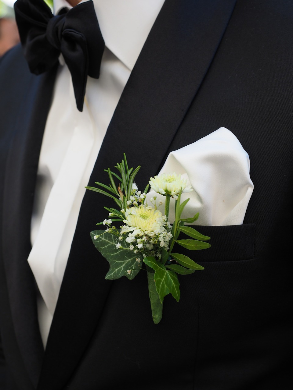 groom floral decorations lapel free photo