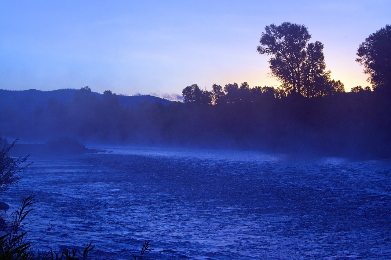 gros ventre river mist  mist  morning free photo