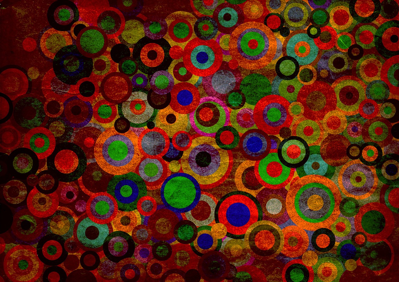 grunge circles colorful free photo