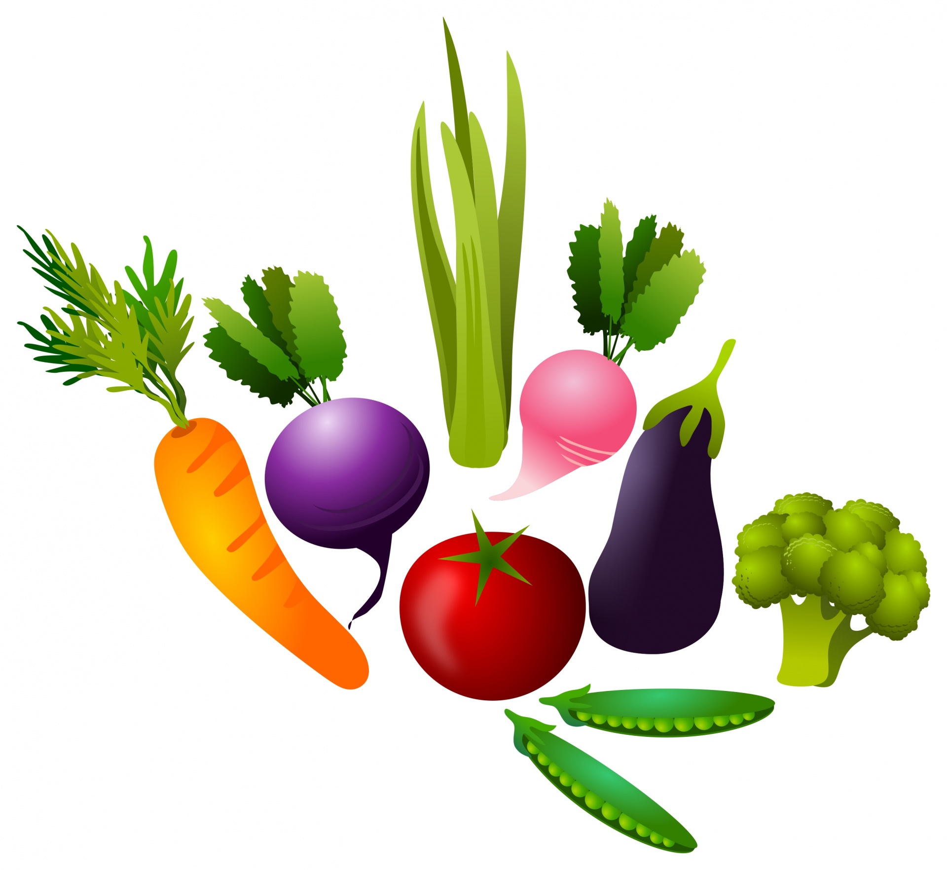 Овощи на прозрачном фоне для детей дошкольного возраста