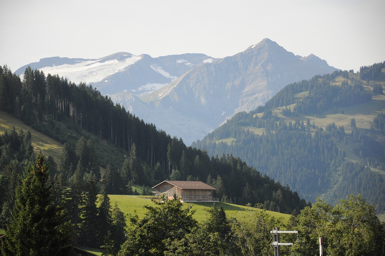 gstaad mountain switzerland free photo
