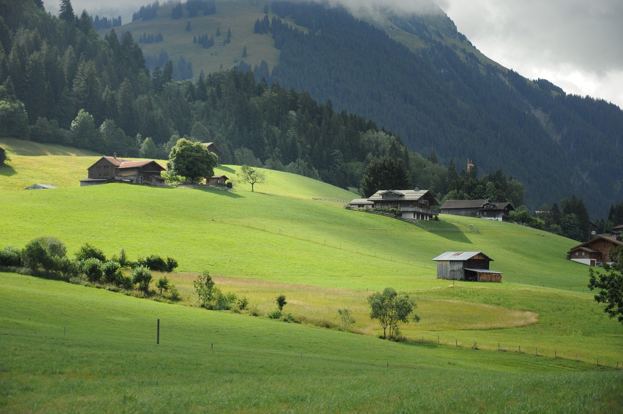 gstaad mountain switzerland free photo