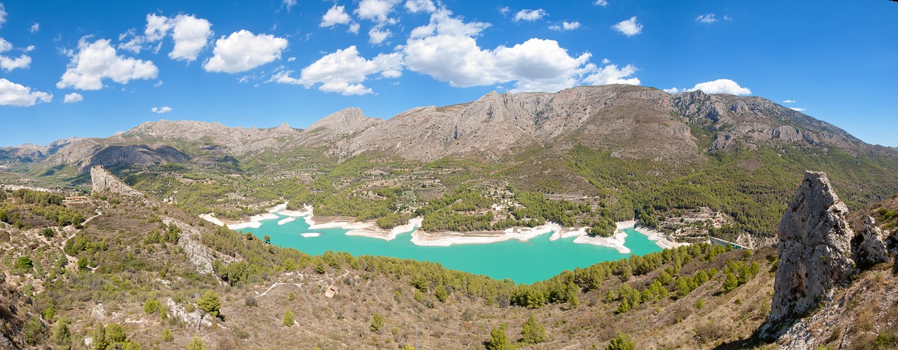 guadalest lake landscape free photo