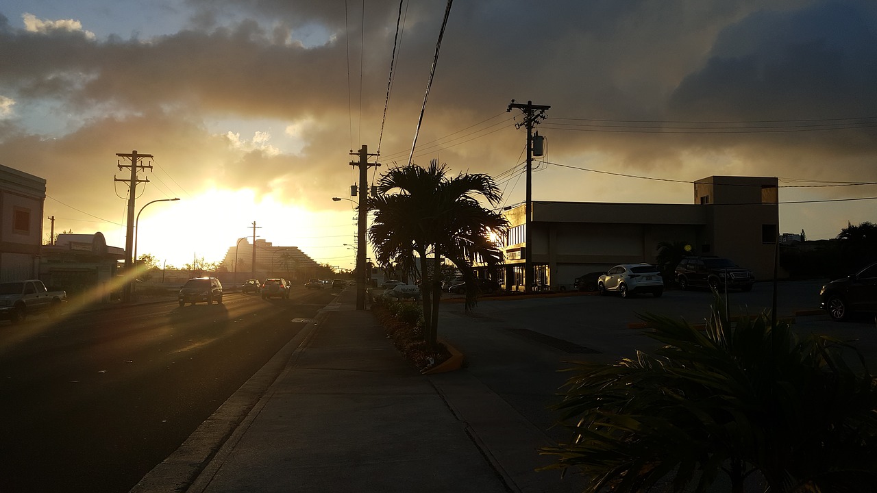 guam sunset twilight free photo