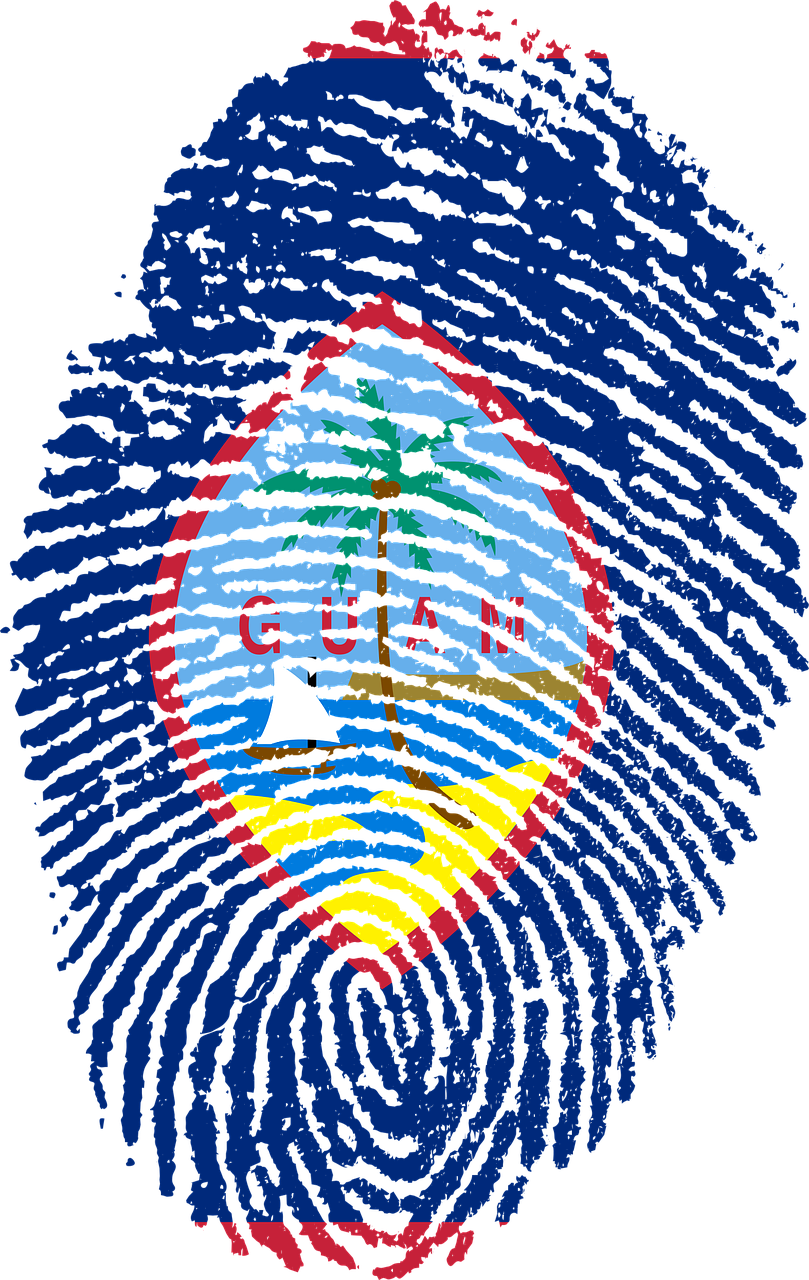 guam flag fingerprint free photo