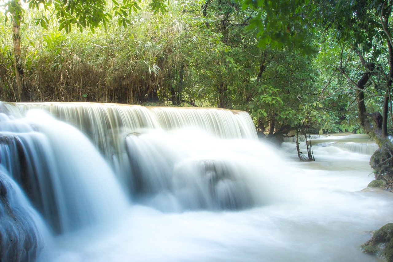 guangxi waterfall laos free pictures free photo
